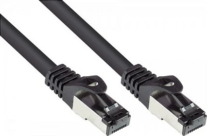 Kabllo rrjeti GoodConnections Cat6a S/FTP 1m RJ45, 10GbE, LSZH, e zezë