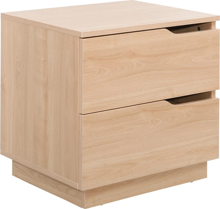 Komodinë anës krevati Verena I, ngjyrë natyrale, 48x40x48cm