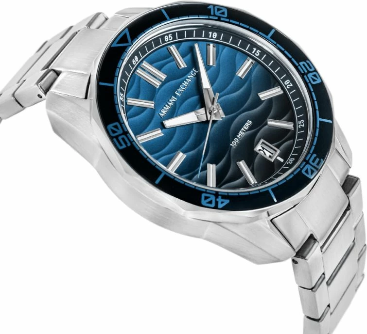 Orë dore për meshkuj Armani Exchange, argjend