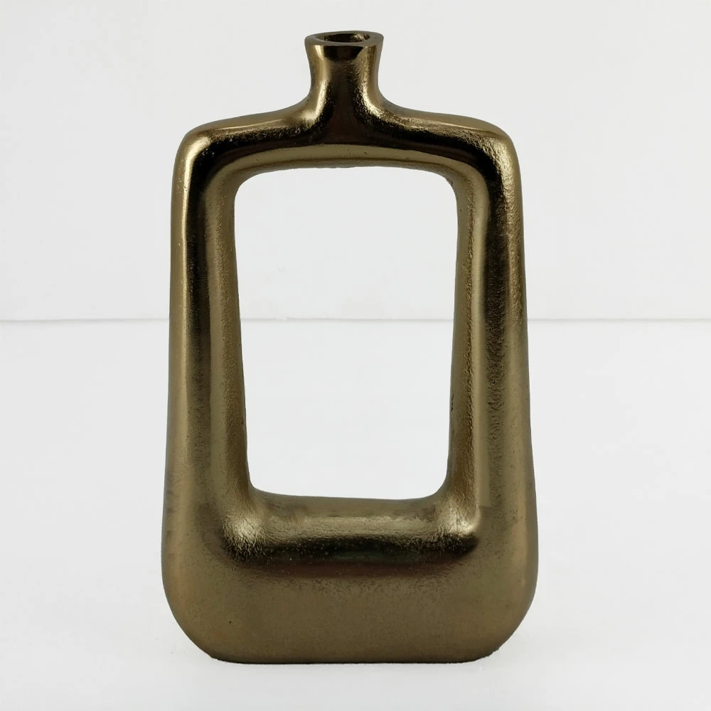 Vazo dekorative NAZAR, alumin, ngjyrë ari, 26x8x42cm