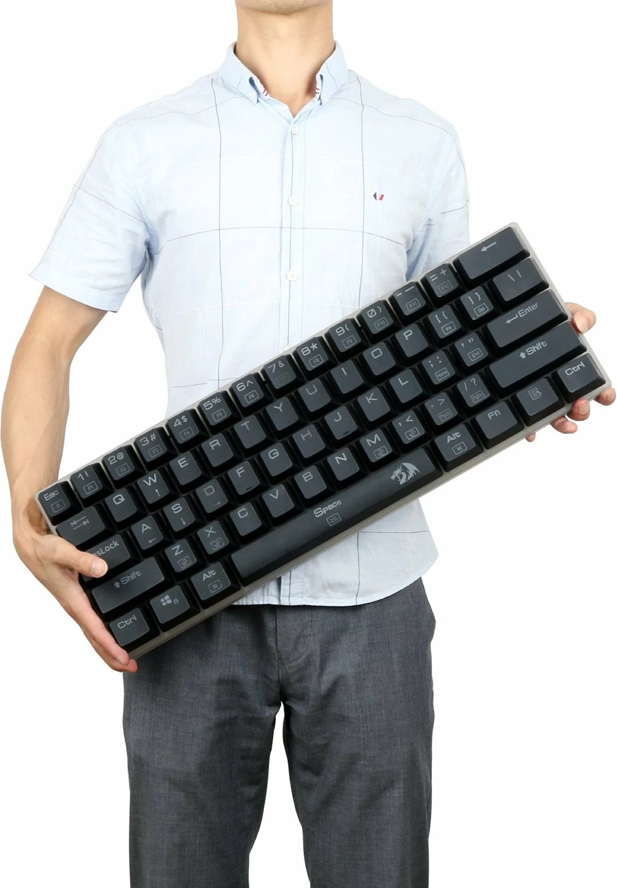 Tastierë mekanike Redragon K605 Alien 61 tasta (60%), RGB, switch Redragon Red, USB-C, e zezë