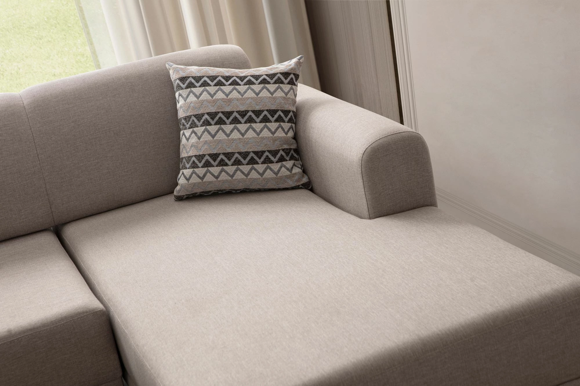 Këndare Atelier del Sofa, latte relax, e djathtë, krem