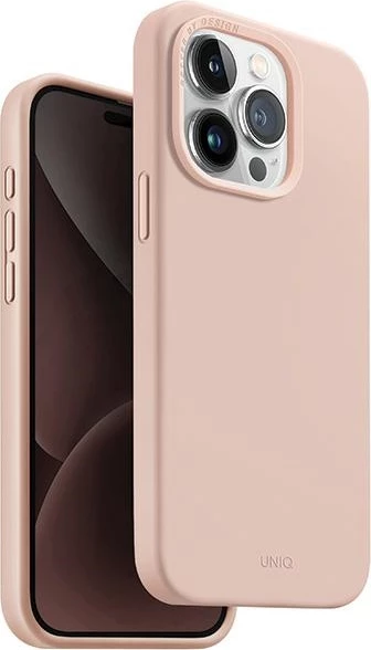 Mbështjellës UNIQ Lino Hue Magclick për iPhone 15 Pro, rozë