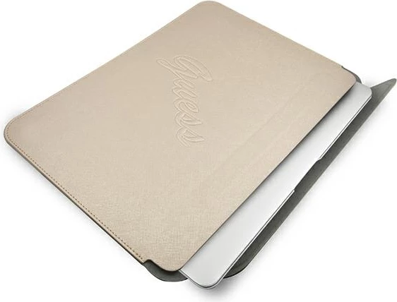 Mbështjellës Guess Saffiano Script për laptop 13 inç, Ari