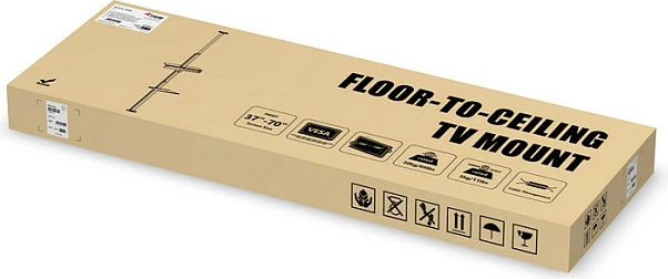 Mbajtës televizori me lift elektrik EQUIP 650606, 37-65", VESA 200x200-600x400, 50 kg, me telekomandë, i zi