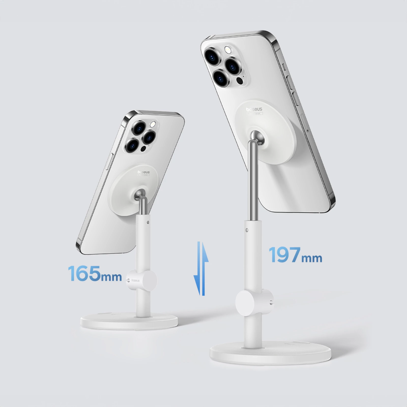Mbajtës magnetik telefoni Baseus MagPro, i bardhë
