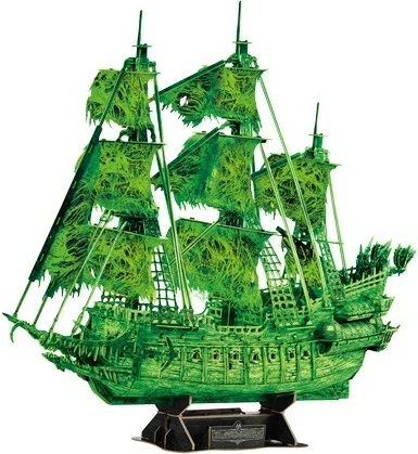 Puzzle 3D, CubicFun, Flying Dutchman 306-T4041H, 360 copa, pa ngjitës, ndriçon në errësirë, 66x26x64 cm