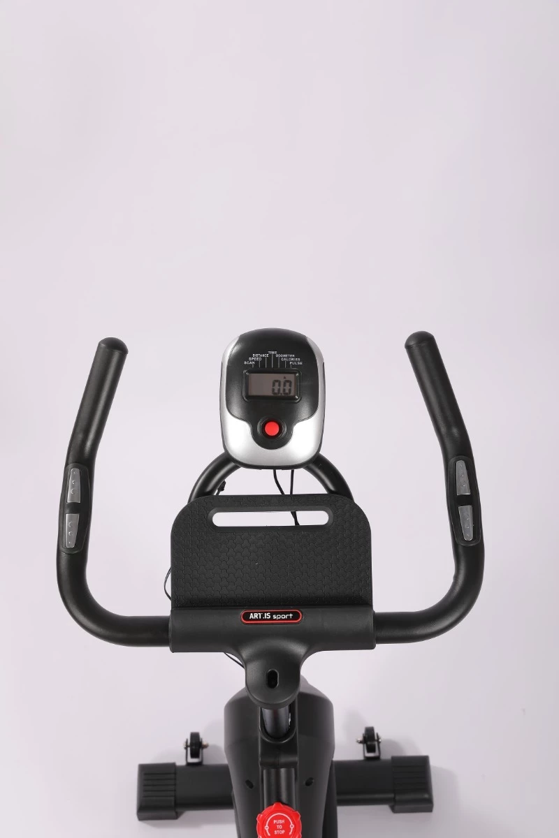 Biçikletë statike indoor ART.IS sport AS1 (AS8723), rrotë fluturimi 6 kg, Bluetooth Kinomap/Zwift, ngarkesë max 120 kg, e zezë/kuqe