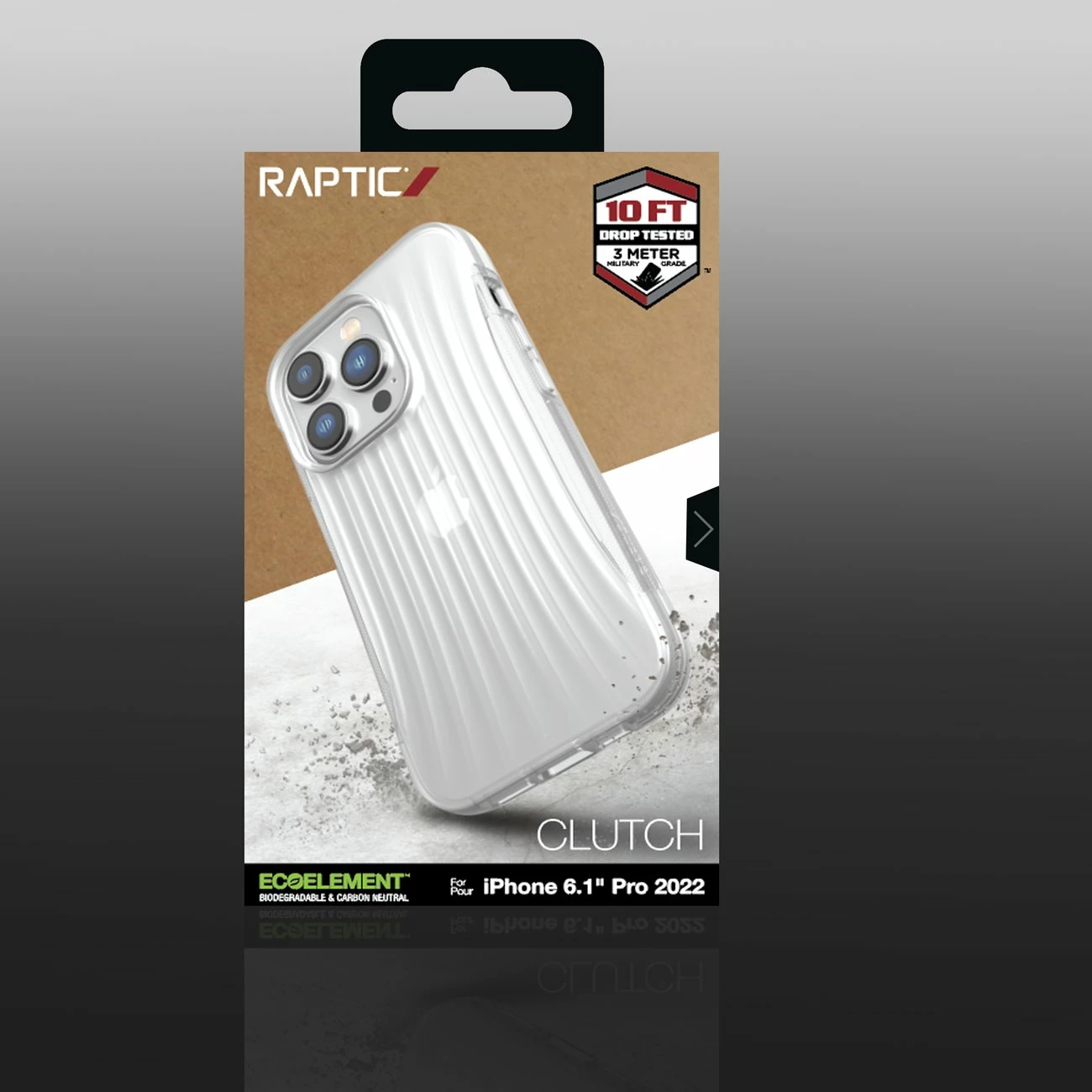 Mbështjellës Raptic X-Doria Clutch për iPhone 14 Pro, transparent
