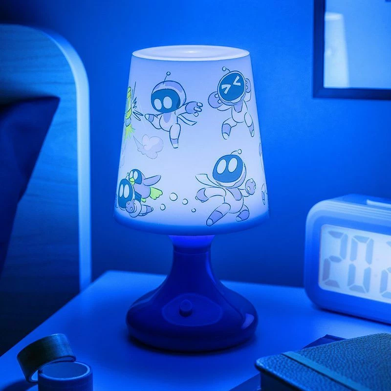 Lampë tavoline Paladone Astro Bot 18.5 cm, me ndërrim ngjyrash, 3xAA, blu