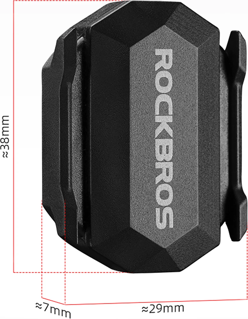 Sensor shpejtësie/kadence Rockbros C3 ANT+/Bluetooth 2-në-1, IP67, bateri CR2032 220mAh, i zi