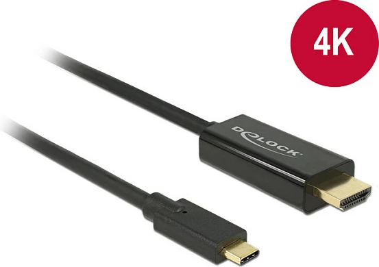 Kabllo USB-C në HDMI DeLOCK 85260, 3 m, 4K, i zi