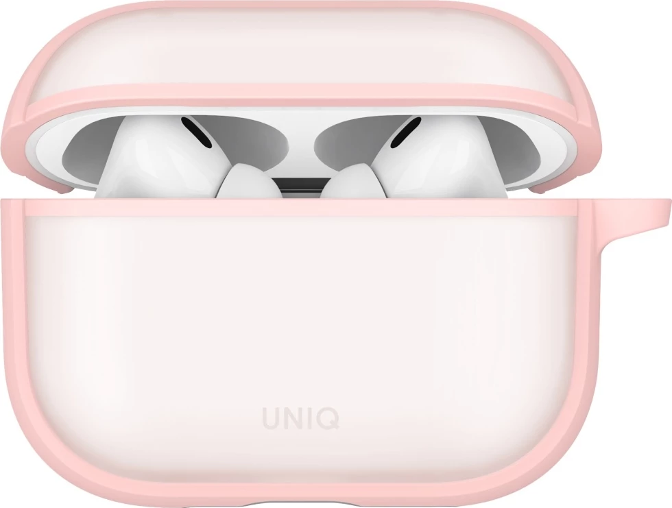 Mbështjellës UNIQ Veren për AirPods Pro 3, PC/TPU, me karabinë, roze