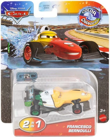 Lodër veturë Mattel Cars Francesco Bernoulli Color Changers, 1:55, shumëngjyrëshe