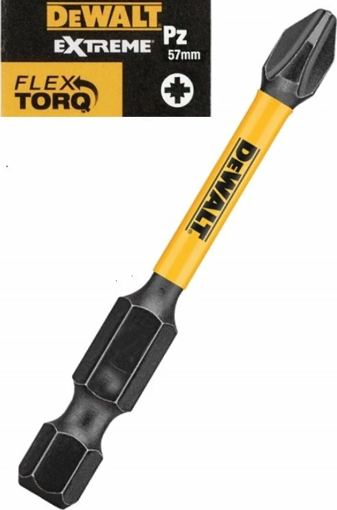 Set bitash impakti Torx DeWalt DT7275-QZ T20/T25/T30 57mm 1/4\" 10 copë