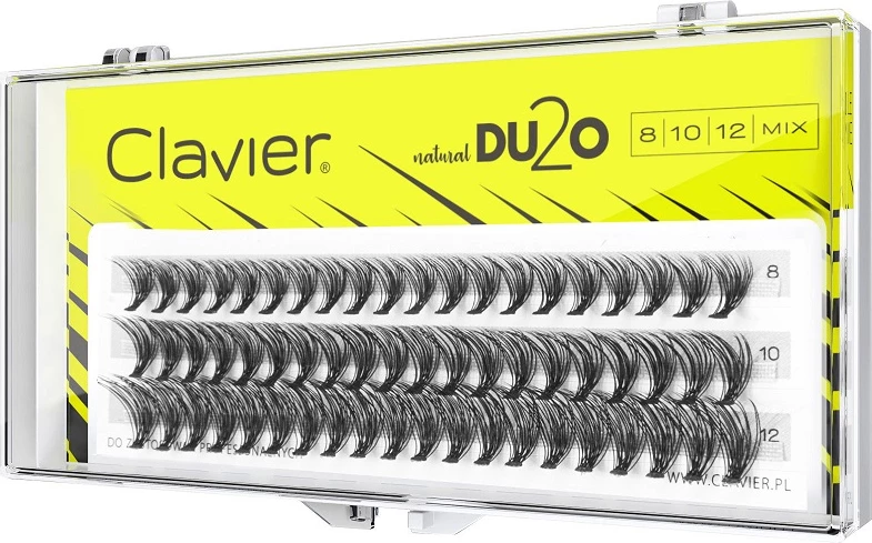 Cluster për qerpikë Clavier DU2O Double Volume MIX 8mm-10mm-12mm black