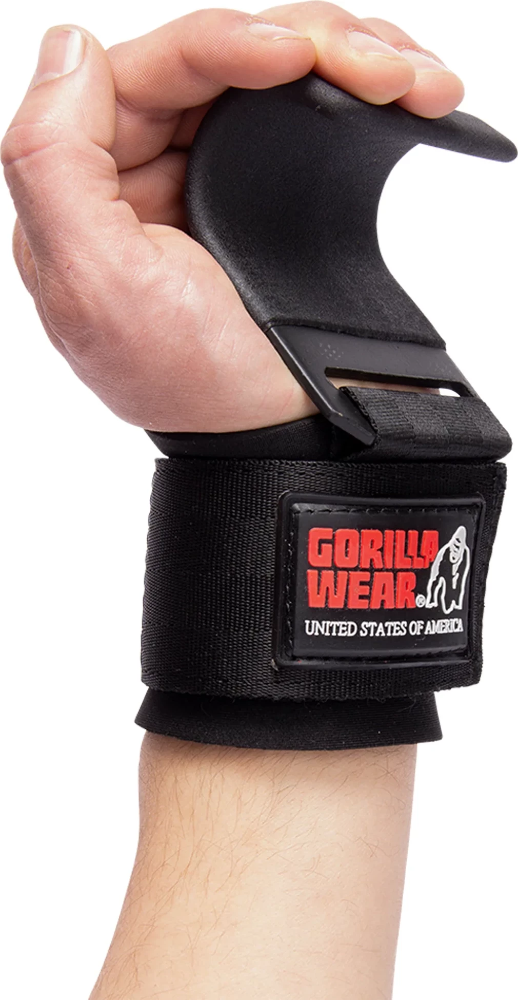 Weight Lifting Hooks - Black- Red