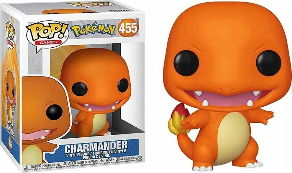 Figurinë koleksionuese Funko Pop 455 Pokémon Charmander, vinyl 10 cm, portokalli, me paketim origjinal