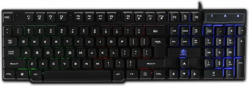 Set gaming tastierë dhe maus Rebeltec OPPRESSOR, me ndriçim, USB, e zezë/argjendtë