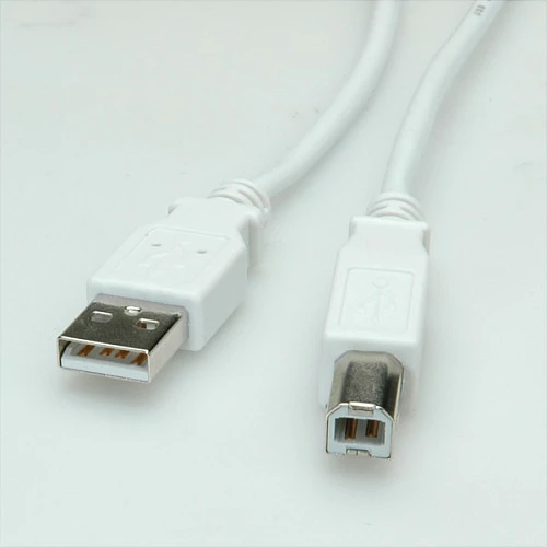 Kabëll USB 2.0 VALUE A-B, 0.8 m, i bardhë