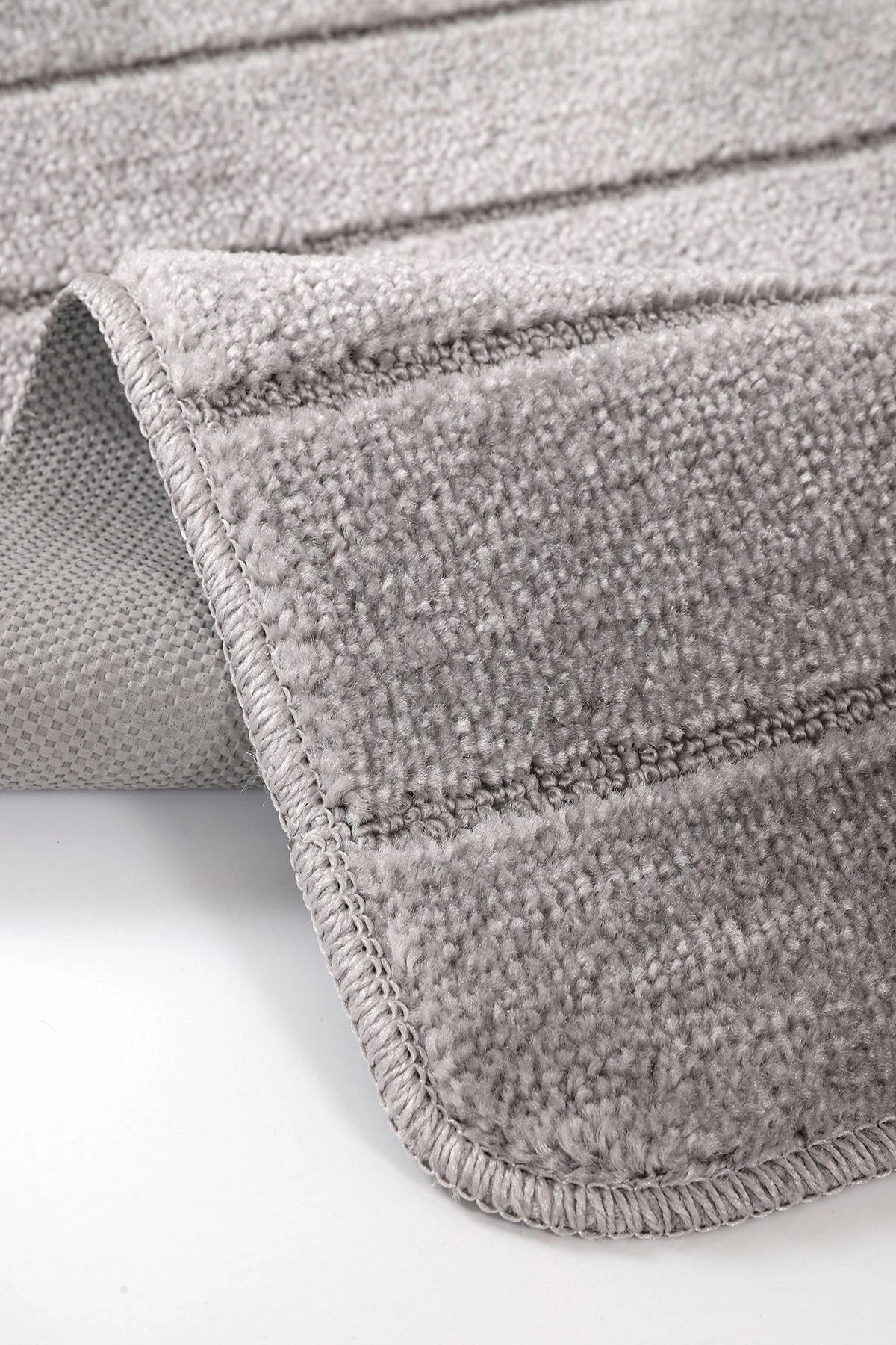 Set tapetash për banjo (2 copë), Mijolnir, model me vija, ngjyrë gri