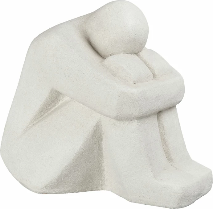 Figurë dekorative Harper, polirezine e bardhë, 43x30x37 cm