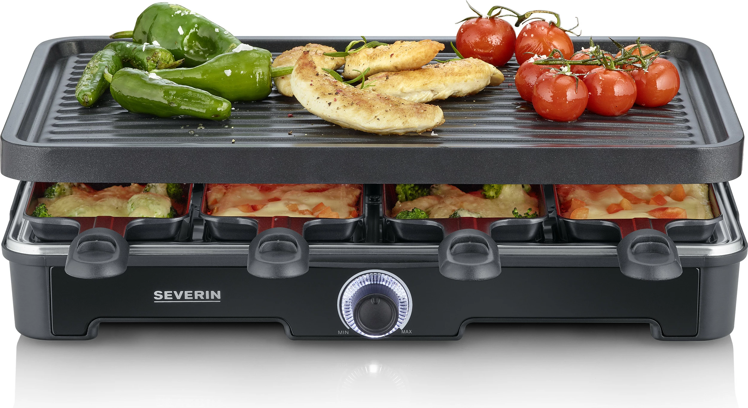 Grill raclette Severin RG 9670, 1400 W, 8 tava, i zi