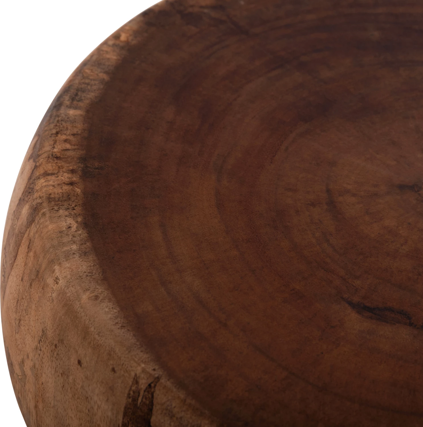 Stool i rrumbullakët prej druri suar natyral, FH9910, 40x45cm