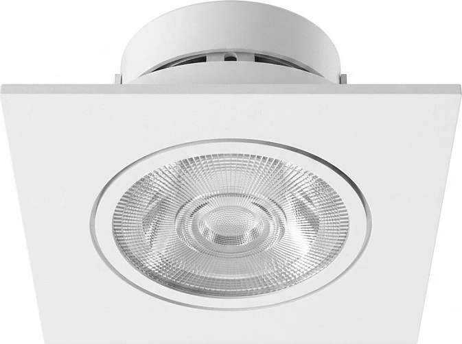 Spot LED tavanor Synergy21 Helios, i futur, katror, i rrotullueshëm, dritë e ngrohtë, i bardhë