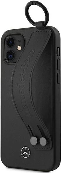 Mbështjellës Mercedes MEHCP12SLSSBK për iPhone 12 mini 5.4", hardcase, lëkurë, i zi
