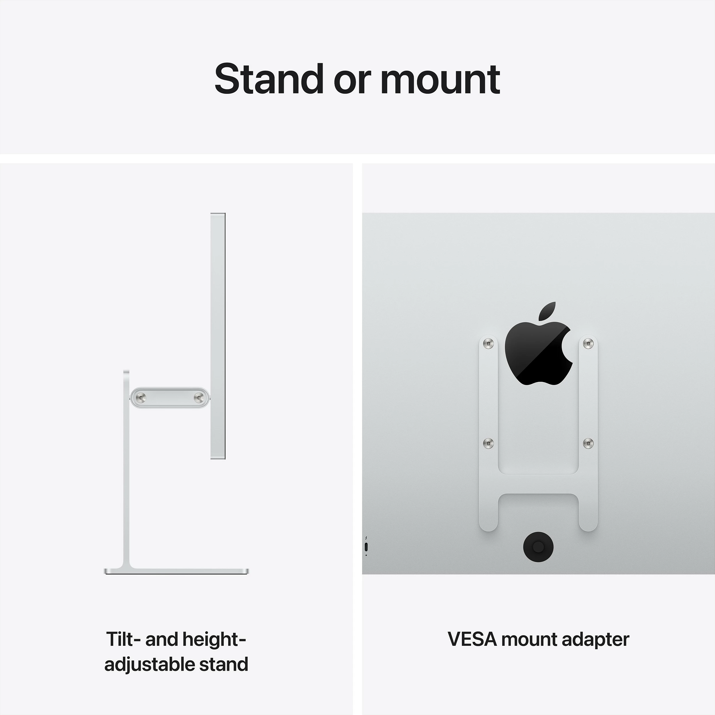 Monitor Apple Studio Display XDR 27" 5K Ultra HD, Mini LED, stand me lartësi/tilt, Silver