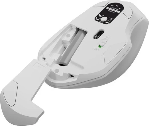 Maus pa tela Natec Siskin 2 BT 5.0 + 2.4GHz, i bardhë
