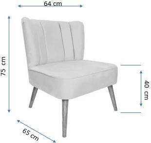 Karrige krahu Moon River, ngjyrë mustard, Atelier del Sofa