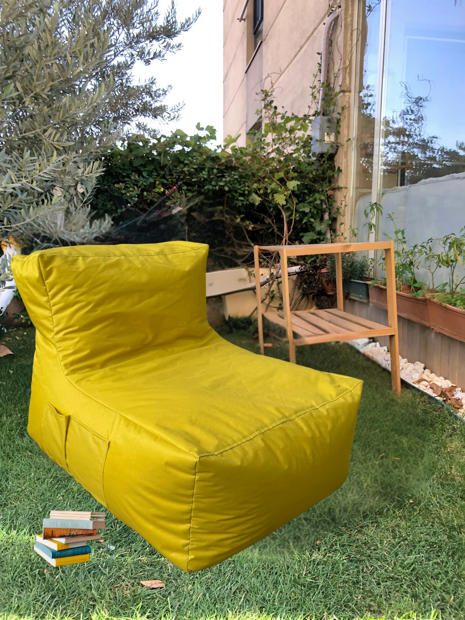 Qebe sedir XXL, ngjyrë e verdhë