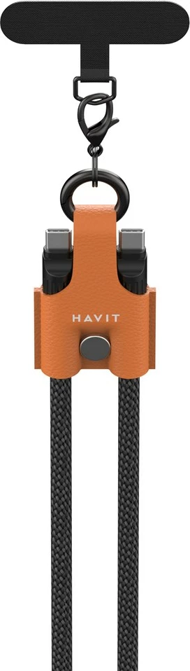 Kabllo karikimi USB C në USB C Havit CB6344, 1.2m, e zezë/kafe