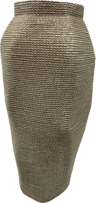 Vazo Kimolos, polirezine, ngjyrë bezhë, 19x18x39cm