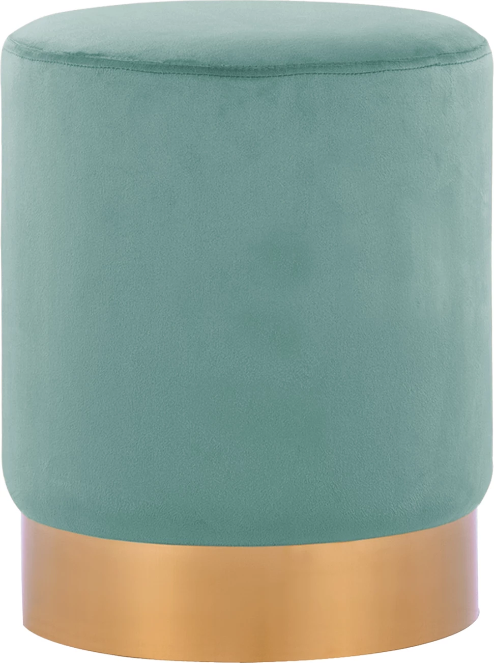 Karrige për bar LEVY FH8408.07, ngjyrë fëstëk, kadife, me bazë të artë, Φ35x43H cm