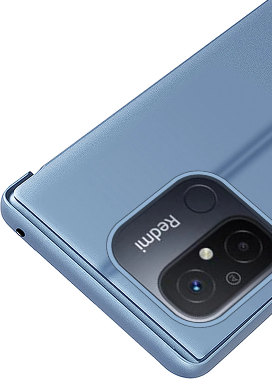 Mbështjellës Hurtel Clear View Case për Xiaomi Redmi 11A / Redmi 12C / Poco C55, me kapak, i zi