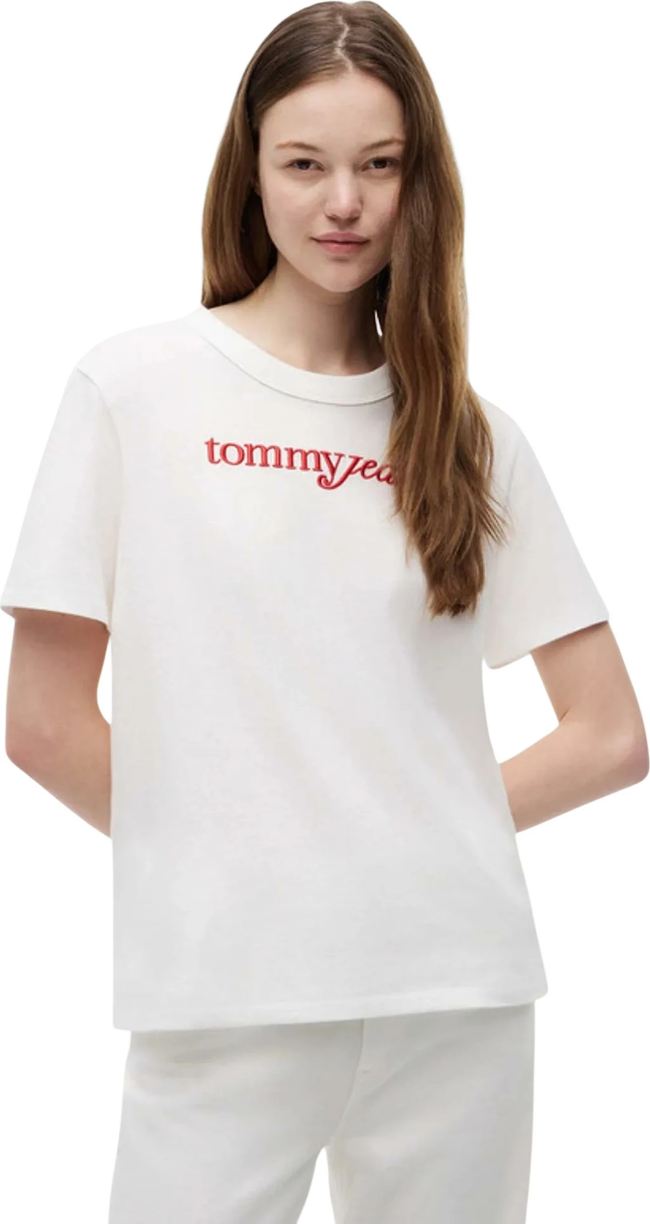 Maicë për femra Tommy Hilfiger Jeans DW0DW22812, krem [Madhësia: S]