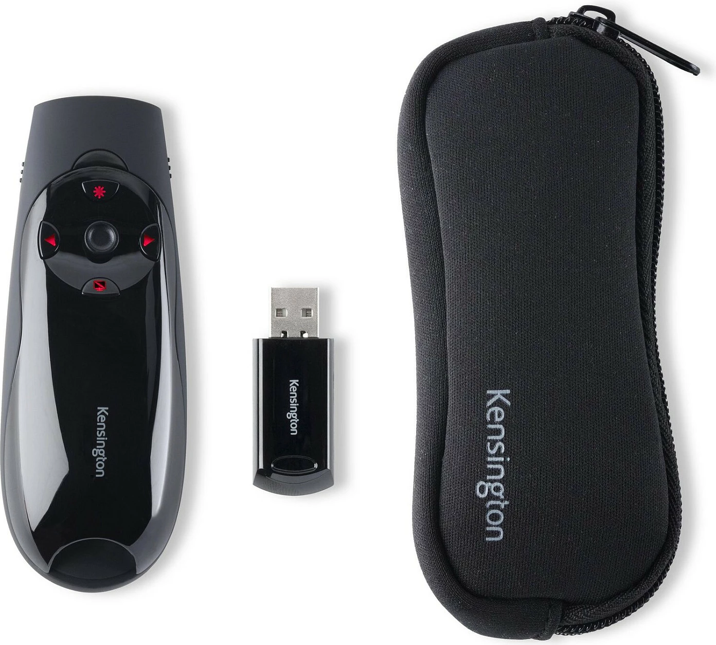 Prezenter wireless Kensington Presenter Expert, laser i kuq, kontroll kursor, RF, USB, 45 m, i zi