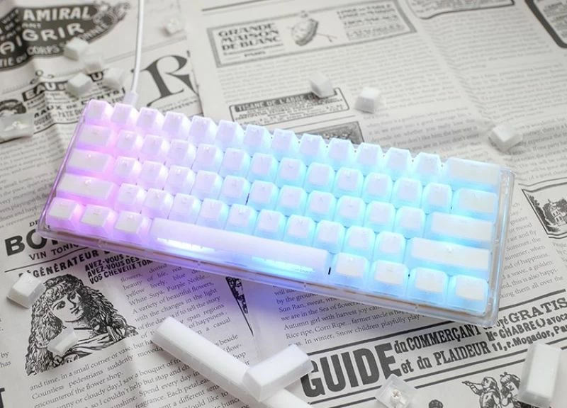 Tastierë gaming Ducky One 3 Aura White Mini, e bardhë