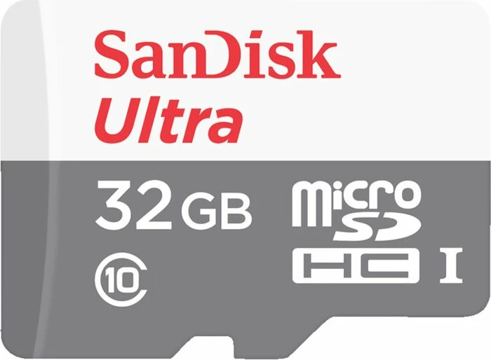 Kartë memorje microSD Sandisk Ultra SDSQUNR-032G-GN6TA 32GB UHS-I Class 10 100MB/s, me adapter SD