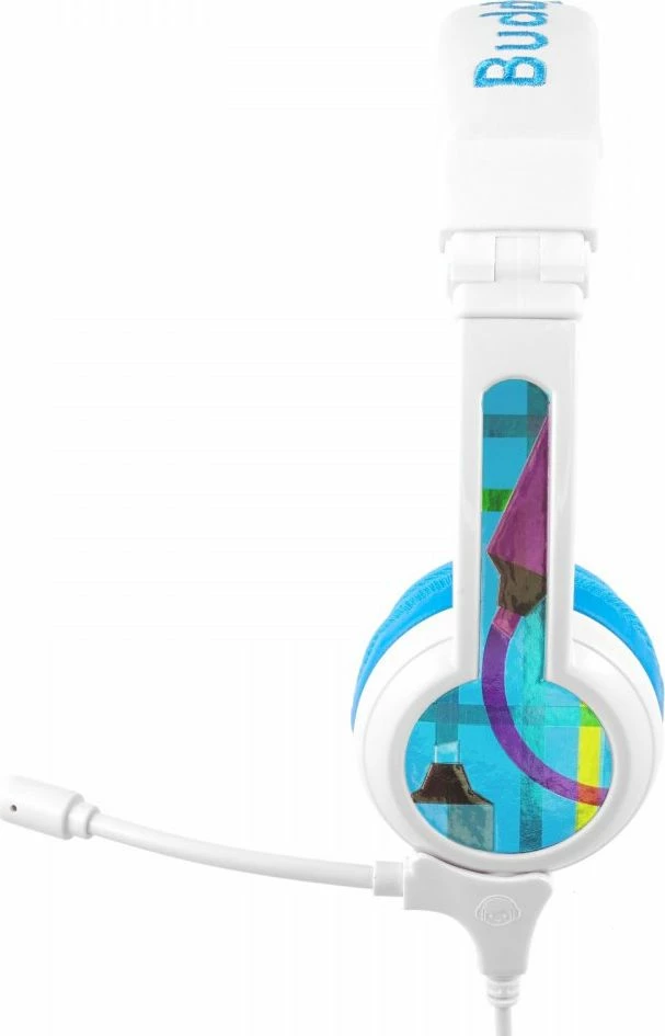 Kufje me mikrofon BuddyPhones School+ BP-SCHOOLP-BLUE, 3.5mm, limit 85dB, për fëmijë 3+, blu, me BuddyJack dhe çantë
