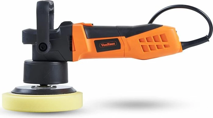 Polirues orbital ekscentrik VonHaus 3500023 600W, 6-shpejtësi, 150mm, kit me aksesorë, portokalli/zi