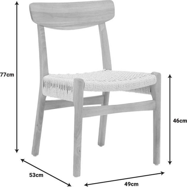 Karrige Eaprine litar natyral-dru gome 49x53x77cm