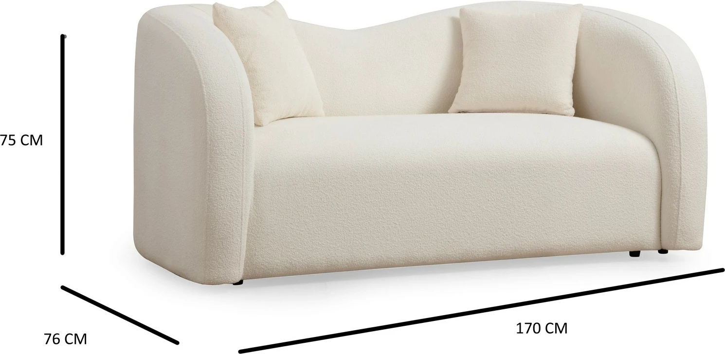 Divan dy-vendësh Atelier del Sofa, ngjyrë krem, Asos - 2