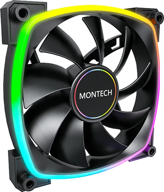 Ventilator kasë Montech AX140 PWM 140mm, ARGB, i zi