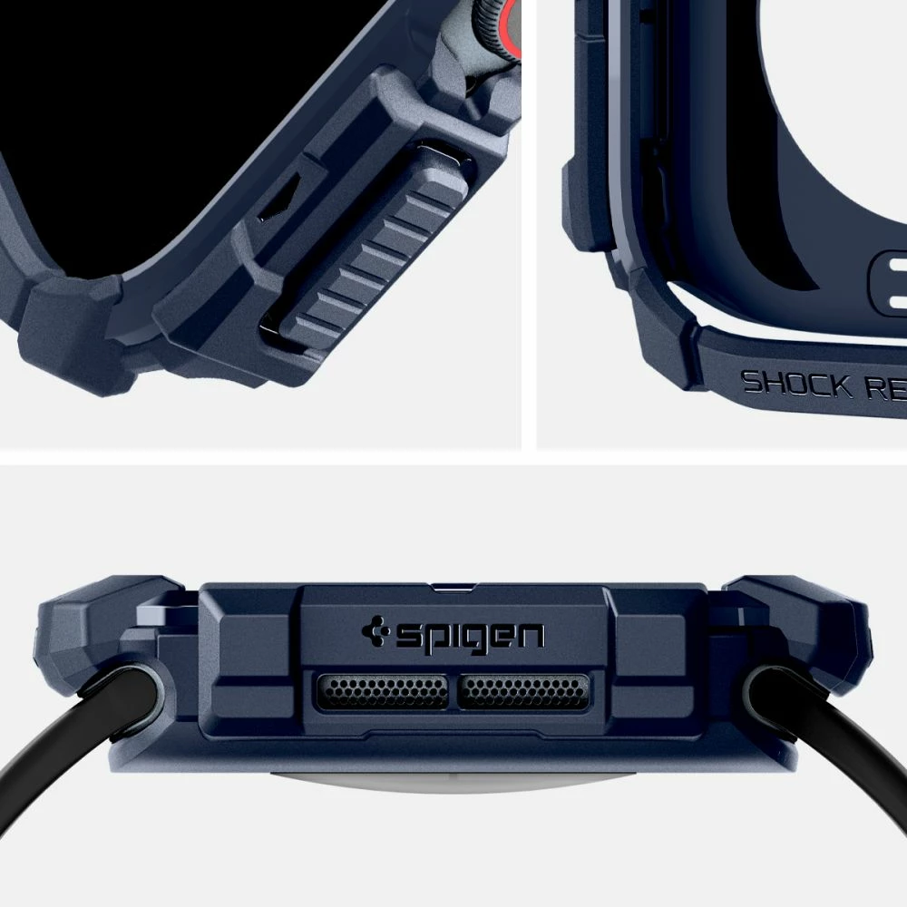 Mbështjellës Spigen Rugged Armor për Apple Watch 10, 46mm, Blu