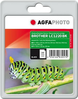 Kartrixh boje AgfaPhoto APB1220BD (Brother LC1220BK), Black, 11 ml, 300 faqe