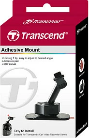 Mbajtëse ngjitëse Transcend DrivePro, rrotullim 360°, e zezë
